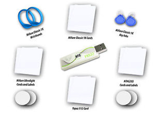 NFC Development Kit - NFC Reader Writer NXP PN533 USB Stick - 17 piece set