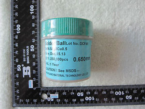 250k 0.65 mm 0.65mm BGA Solder Balls PB Lead Free RoHS 250k 0.65 mm 0.65mm BGA Solder Balls PB Lead Free RoHS
