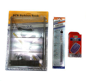 1set PCB Etching Tank with Agitator and Heater 2L AC110V Kinsten Taiwan