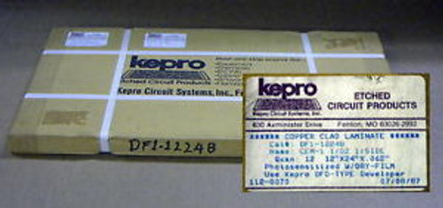 Kepro DF1-1224B 1-Side Copper Clad Photosensitized .062 CEM-1 Epoxy Comp 12pkg