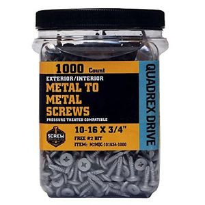 Screw Products M2MQC-1016341000 M2M - Metal to Metal Screw Number-10-16 x 3/4-In