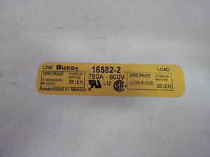 BUSSMAN 16582-2 NIB 2 DOUBLE BARRELL LUG 4 STUD 500MCM BLOCK 760A 600V #B71