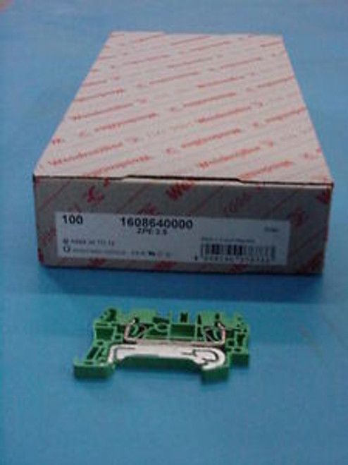 Weidmuller Ground Terminal Block Part# 1608640000 ZPE 2.5 (Box of 100)