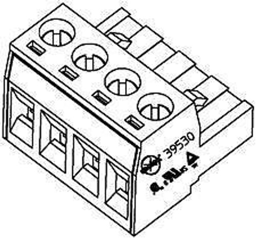 Pluggable Terminal Blocks 5.08MM EURO PLUG RA BLK 4CKT (50 pieces)