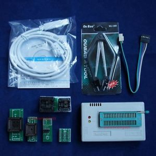 High speed USB Programmer TL866A ICSP SPI in-circuit program include 6 adapter