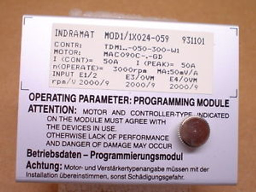 Indramat MOD1/1X024-059 Programming Module w/Cables