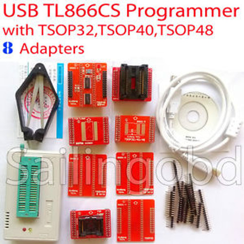 TL866CS programmer 8 adapters TSOP32TSOP40TSOP48 Adapters Bios 51 Flash EPROM