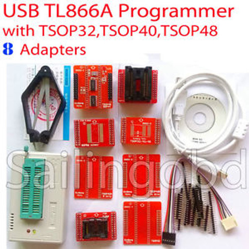 TL866A programmer 8 adapters TL866 AVR IC Bios MCU TSOP32TSOP40TSOP48 Adapters