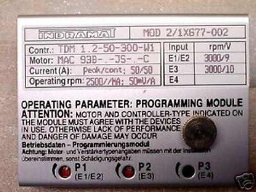 Heller/Indramat Model 2/1X677-002 Programming Module