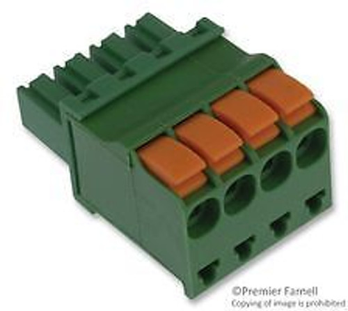 TE CONNECTIVITY 1986692-4 TERMINAL BLOCK, PLUG, 4POS, 30-14AWG (50 pieces)