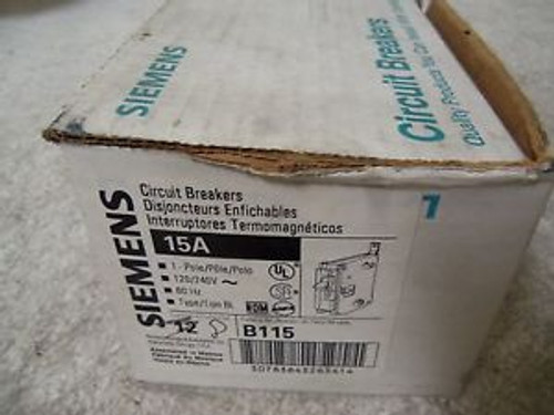 LOT OF 5 SIEMENS B115 CIRCUIT BREAKER 15A NEW IN BOX