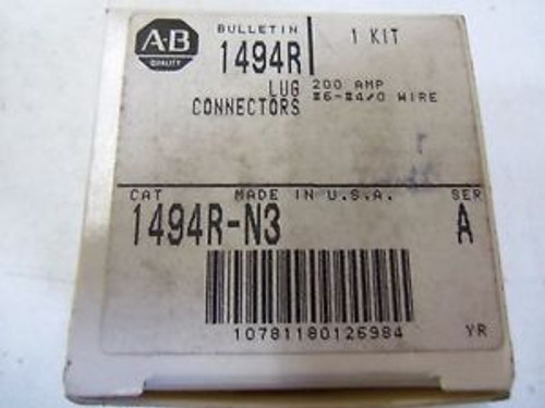 ALLEN BRADLEY LUG CONNECTORS 1494R-N3 SERIES A NEW IN BOX