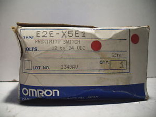 OMRON E2E-X5E1 NEW 2m 12-24VDC NPN N.O. PROXIMITY SENSOR