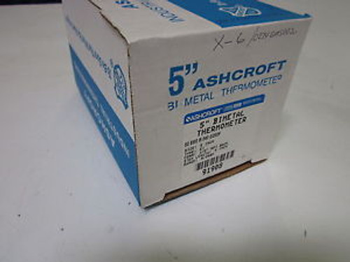 ASHCROFT 5 BIMETAL THERMOMETER 50E160C040 0/200F  NEW IN A BOX