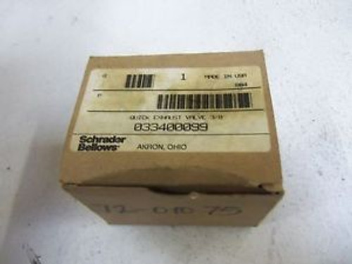 SCHRADER BELLOWS 033400099 VALVE NEW IN A BOX