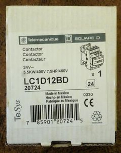 Telemechanique LC1 D12BD Contactor - New in Box - 24VDC Coil