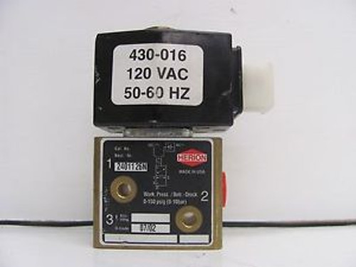 HERION 2401126N SOLENOID VALVE 120V 1/4 NPT NNB