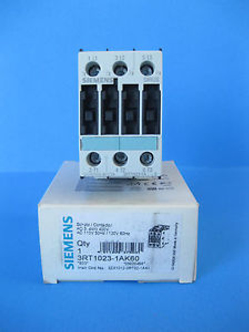 Siemens 3RT1023-1AK60 Contactor   New in Box