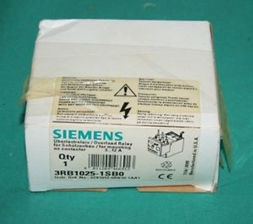 Siemens 3RB1025-1SB0 overload relay sirius 3R 3-12a NEW