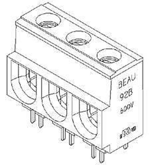 Fixed Terminal Blocks 15MM 2 ASY VERT 115AMP (10 pieces)