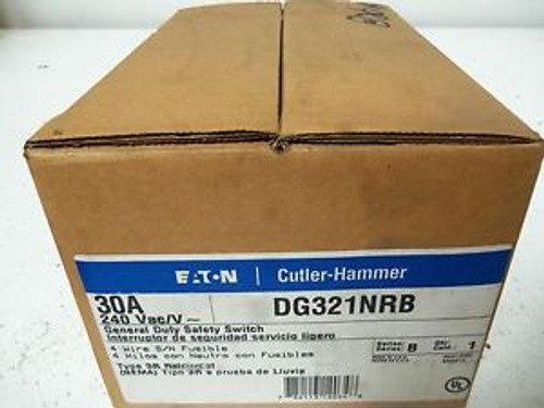 EATON CUTLER-HAMMER DG321NRB SAFETY SWITCH 30A NEW IN BOX