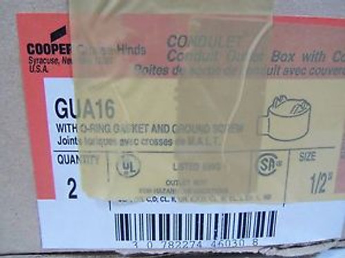 COOPER CROUSE-HINDS GUA16 NEW IN BOX