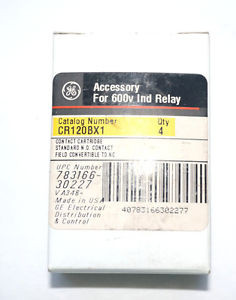 BOX OF 4 NEW GENERAL ELECTRIC CR120BX1 CONTACT CARTRIDGE