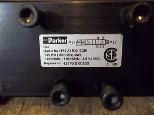 PARKER H21VXBK023B SOLENOID VALVE 3/8 145 PSI 120V/60HZ NEW IN BOX (P2)