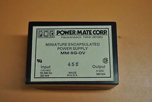 PMC POWER/MATE MM-5G-OV ENCAPSULATED POWER SUPPLY NEW MM-5G-0V