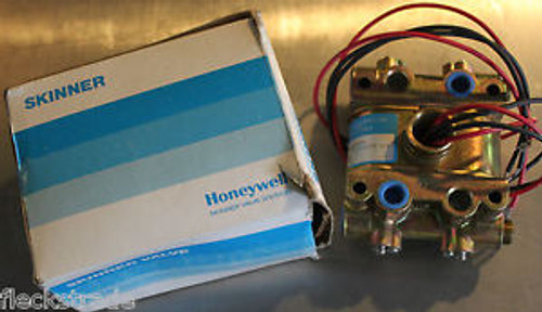 Honeywell Skinner Solenoid 4 Way Valve V935LEF2075 24VDC NEW OPEN BOX