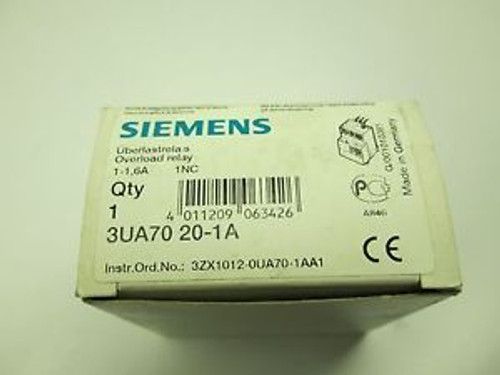 Siemens 3UA7020-1A Overload Relay