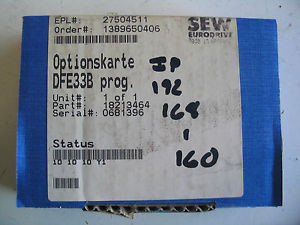 SEW EURODRIVE DFE33B ETHERNET/IP CARD FOR MDX61 DRIVES NEW IN BOX