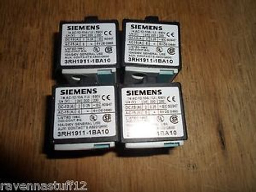 SIEMENS 3RH1911-1BA10 AUXILIARY CONTACT (NEW NO BOX) LOT OF 4