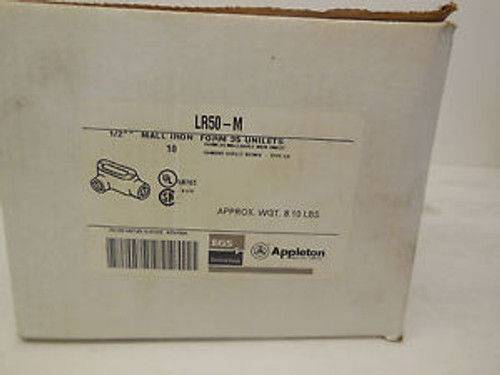 10 NEW APPLETON LR50-M MALL IRON UNILETS LR50M