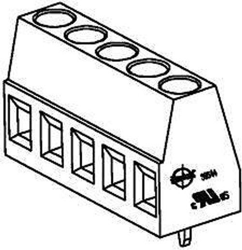 Fixed Terminal Blocks 5.08MM VERT BLOCK 6 CIRCUITS (100 pieces)