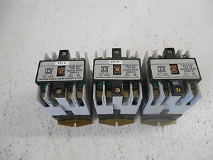 SQUARE D XMO40 MASTER RELAYS CLASS 8501 MAX. POLES 6 LOT OF 3 NEW