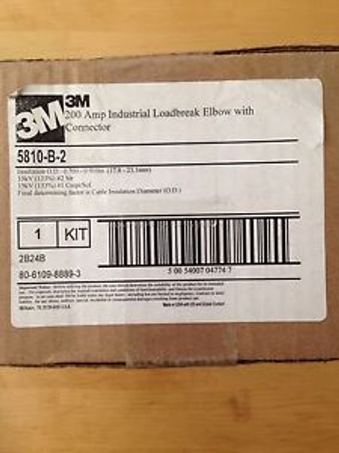 1 New 3M 5810-B-2 200 AMP INDUSTRIAL LOAD BREAK ELBOW CONNECTOR