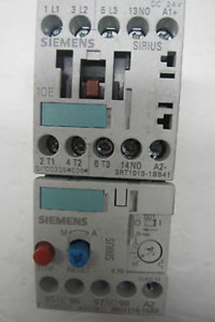 NEW SIEMENS 3RT1015-1BB41 OVERLOAD RELAY W/ 3RU1116-1GB0