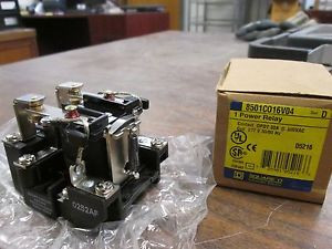 Square D Power Relay 8501CO16V04 300VAC 277V Coil New Surplus