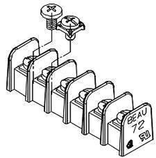 Barrier Terminal Blocks .375 PCB PC STYLE 4P (100 pieces)