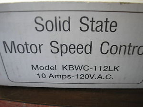 SOLID STATE KBWC-112LK MOTOR SPEED CONTROL NEW IN BOX