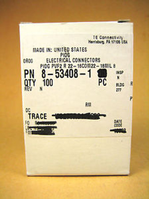 TE Connectivity -  8-53408-1 -  Ring #8 Stud Electrical Connector 100pcs.