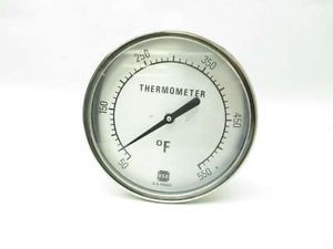 NEW USG STAINLESS 50-550F 5 IN 1/2 IN NPT TEMPERATURE GAUGE D458747