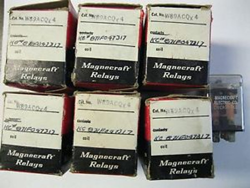 MAGNECRAFT RELAYS W89ACQX4 8 PIN 120 VAC NIP LOT OF 7 USA MADE