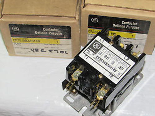 GE CR353AB2AH1BB 24V-COIL1PH FLA25 RES35 2POLE DEFINITE PURPOSE CONTACTOR