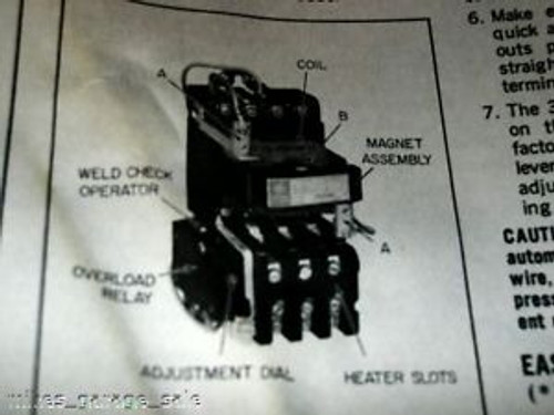 GE CR205A1 MAGNETIC CONTACTOR CR205A108 NEMA SIZE 00 55-153472G8 coil