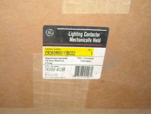 NEW GE CR360M100A Mechanically Held Lighting Contactor