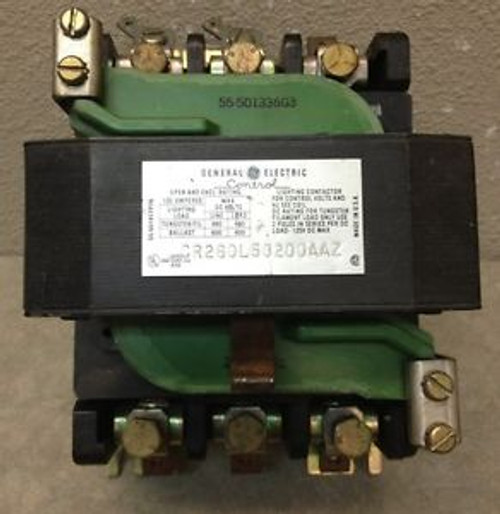 GE CR260L LIGHTING CONTACTOR CR260L50200AAZ 3 POLE 100 AMP OPEN 240 VOLT COIL