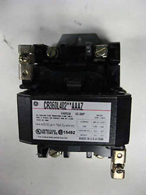 GE CR360L402AAAZ 15D22G002 60A 2P Contactor ( 120 Volt Coil )