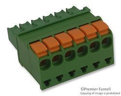 TE CONNECTIVITY 1986693-6 TERMINAL BLOCK, PLUG, 6POS, 30-14AWG (50 pieces)